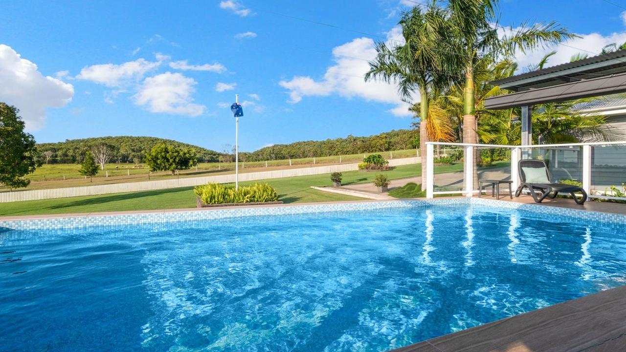 The tiled plunge pool overlooking the rolling green pastures and picturesque sunsets. Picture: Contributed