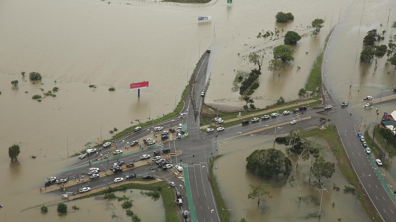 Flooding on the Bruce Highway in Townsville in the 2019 floods. Picture: AAP/Andrew Rankin