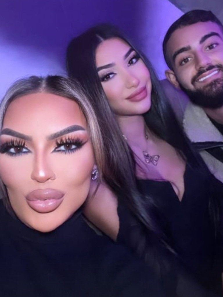 Social media influencers Seljan Ozan (front), Vanessa Khalife (middle) and Eessa Abdallah (back) sipped cocktails at a bar the night before Abdallah’s sentencing. Neither of Abdallah’s friends are accused of any wrongdoing. Picture: Instagram