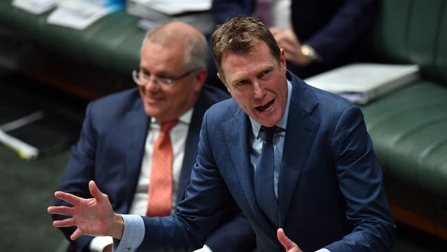 Attorney-General Christian Porter leads the attack in question time. Picture: Getty Images