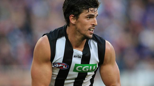 Scott Pendlebury is likely to be Collingwood’s leading vote getter after 17 rounds. Picture: Wayne Ludbey