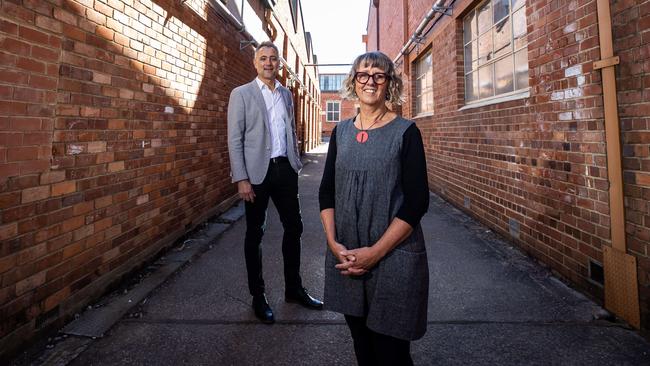 Melinda Rankin and Martin Radcliffe outside the Lobethal centre. Picture: Tom Huntley