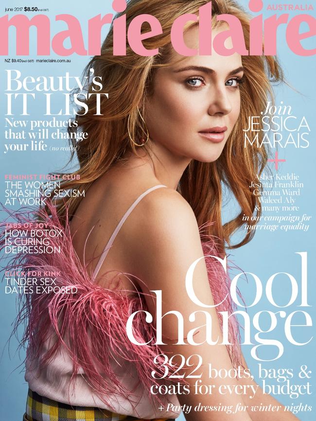 The cover of Marie Claire magazine, out on Thursday.