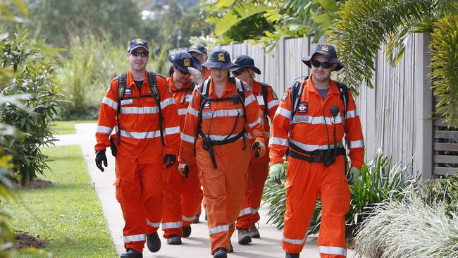  SES crews search surrounding drains for a knife which is sought by Police in the investigation of the murder of Leanne Mayhew. 