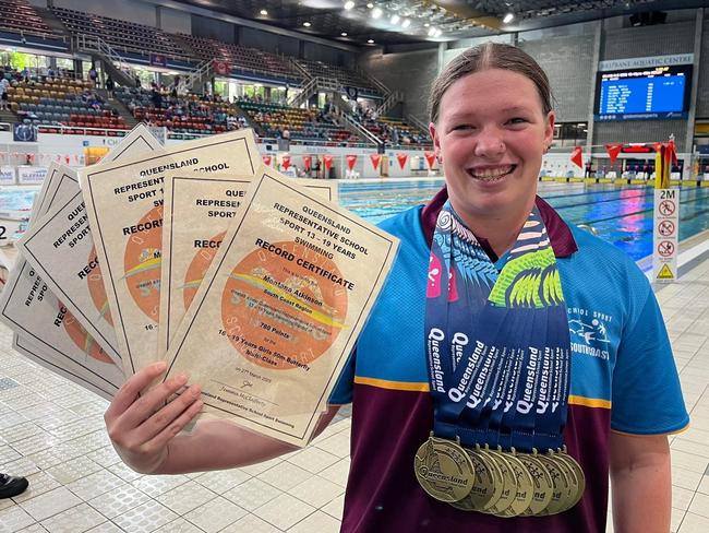 Rising swimming talent Montana Atkinson.