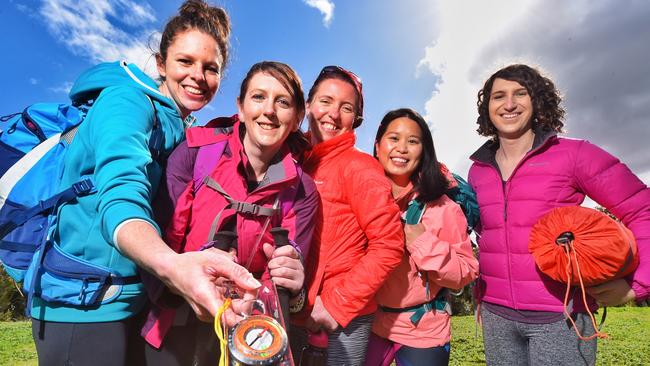 Melbourne Girls Outside is a women's-only outdoor adventure group. Picture: Tony Gough