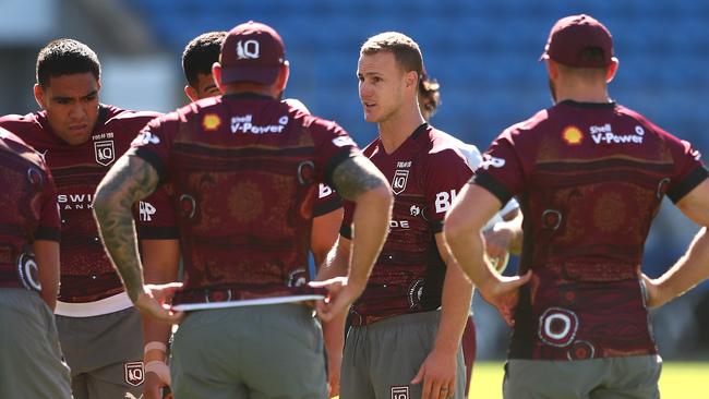 The Maroons have prepared for sin-ins in Origin I, spending time training with just 12 men. Picture: Getty Images.