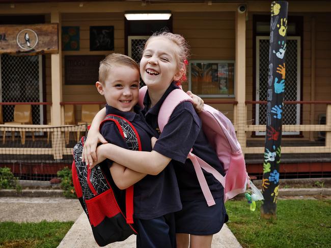 DAILY TELEGRAPH - 31.1.25Kids from Moto Public School on the NSW south coast pictured before the 2025 year starts. Siblings Lucas Janssen and Kaylee Ziegler-Bass pictured. Picture: Sam Ruttyn