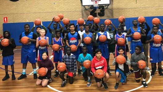 The Savannah Pride program were given balls from the Ben Simmons camp. Pic: Supplied by Savannah Pride.