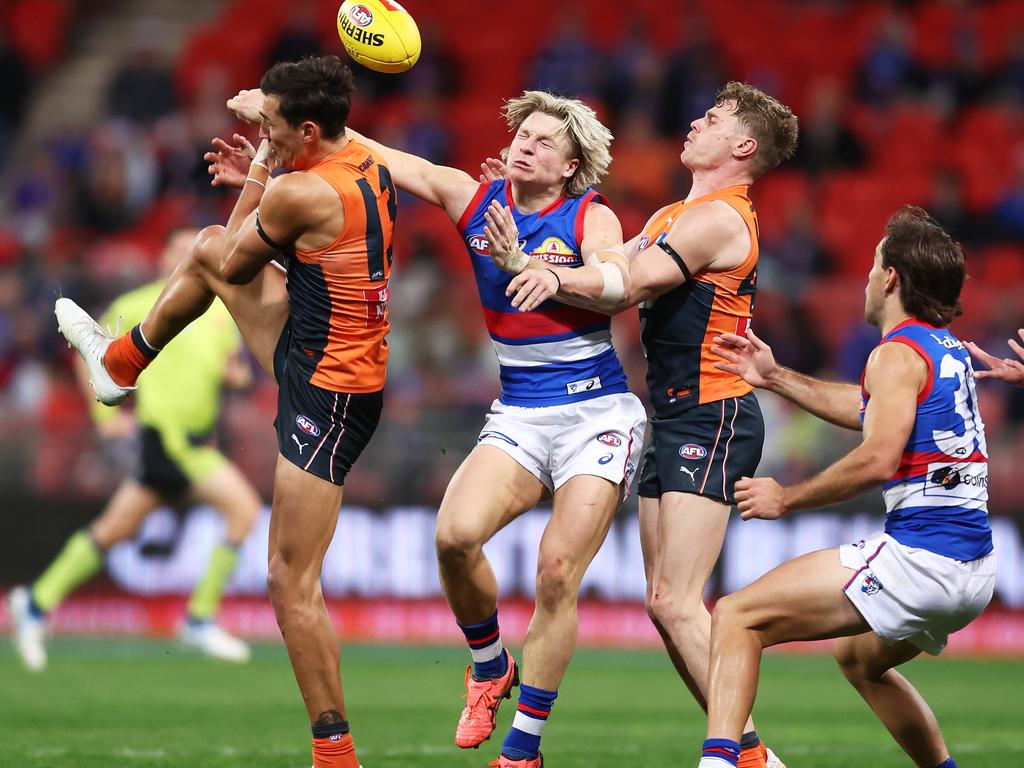 GWS briefly took the lead in the third quarter, before conceding the next five goals in a 20-point defeat. Picture: Matt King/AFL Photos/Getty Images
