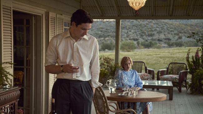 Prince Charles (Josh O’Connor) and Princess Diana (Emma Corrin) in The Crown.