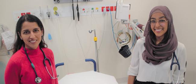 Caboolture doctor Ghazal Khokar (left) and her daughter Dr Sehrish Khokar. Photo supplied.