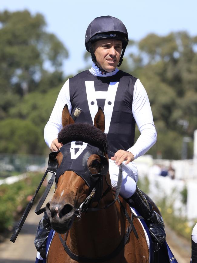 Ryan Maloney on Isotope returns to scale after winning race 1 the Irresistible Pools &amp; Spas Darby Munro Stakes during Golden Slipper Day at Rosehill Gardens on March 27, 2021 in Sydney, Australia. (Photo by Mark Evans/Getty Images)