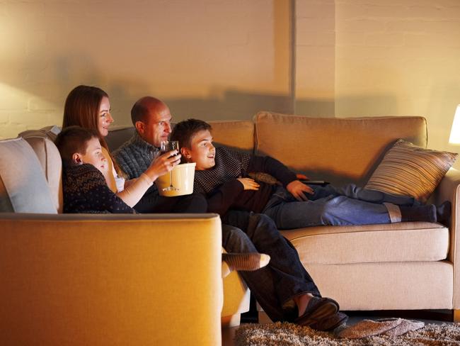 Generic photo of a family watching television / tv. Picture: iStock