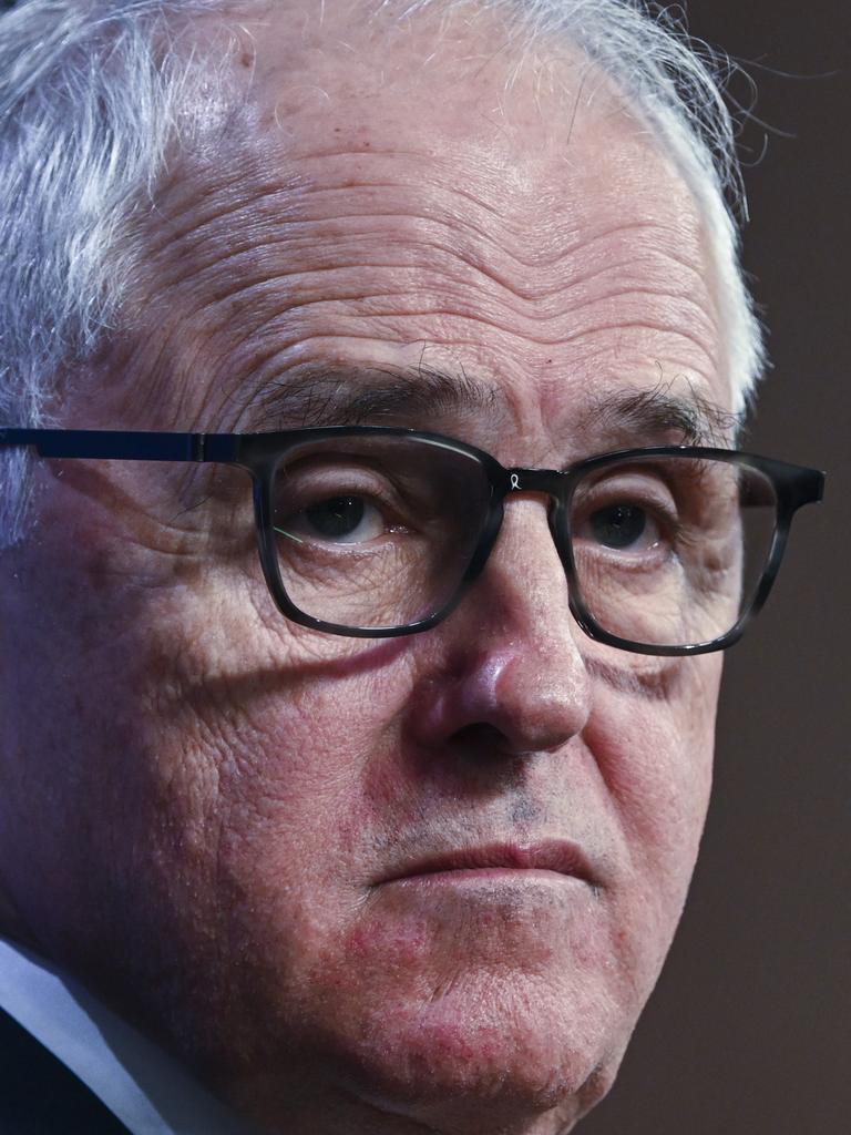 Malcolm Turnbull has advised Anthony Albanese to stand up to Donald Trump. Picture: NewsWire / Martin Ollman