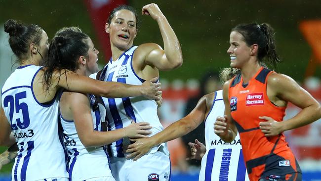 Kate Gillespie-Jones celebrates a goal.