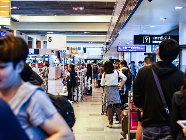 While many international flights from Australia previously relied on layovers in Southeast Asian airports like Bangkok, many of these countries have low Covid-19 vaccination rates. Picture: iStock