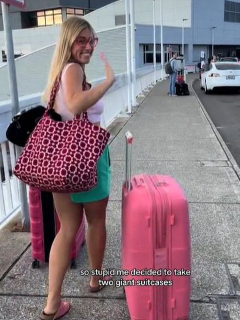 She has warned against overpacking. Picture: @jetsetting_jacki/TikTok