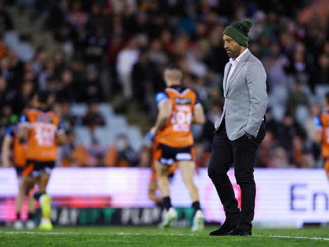 Benji Marshall gave an honest assessment of his halves logjam. Picture: Jeremy Ng/Getty Images