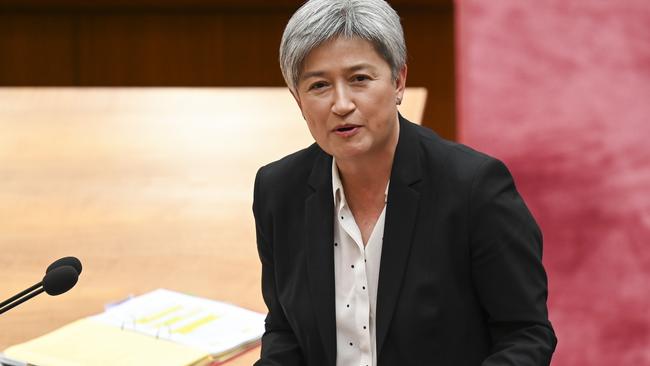 Foreign Affairs Minister Penny Wong said the Australian government wanted to see steps taken towards an Israeli ceasefire. Picture: Martin Ollman/NCA NewsWire