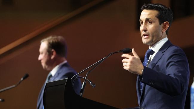 Leader of the Opposition David Crisafulli, 2024 Queensland Election LeadersÃ Debate | Miles v Crisafulli, Qld Media Club, Brisbane Convention & Exhibition Centre, South Brisbane. Picture: Liam Kidston.