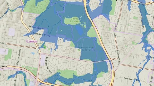 Carina is among the Brisbane suburbs which face a flooding threat.
