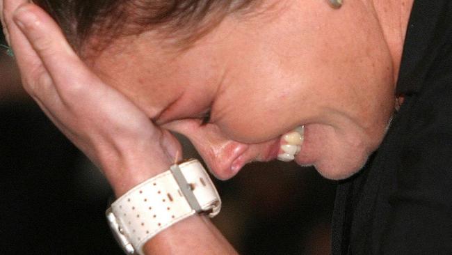 27/05/2005 WIRE: MAY 27, 2005 : Accused drug smuggler Schapelle Corby cries following verdict in her trial at a court in Denpasar, Bali, Indonesia, 27/05/05. The Indonesian court convicted Corby of smuggling 4.1 kilograms (9 pounds) marijuana into the tourist island of Bali & sentenced her to 20 years in prison. Crime / Trafficking