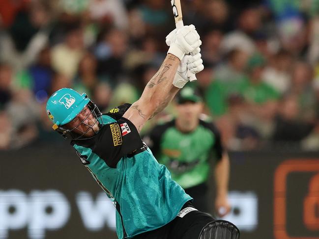 Jack Wood launches against the Stars. Picture: Morgan Hancock/Getty Images