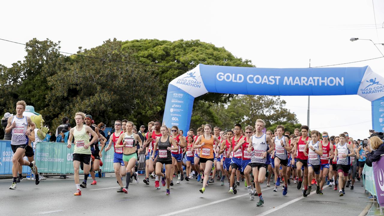 The race is on in the Gold Coast Airport Fun Run. Picture: Tim Marsden.