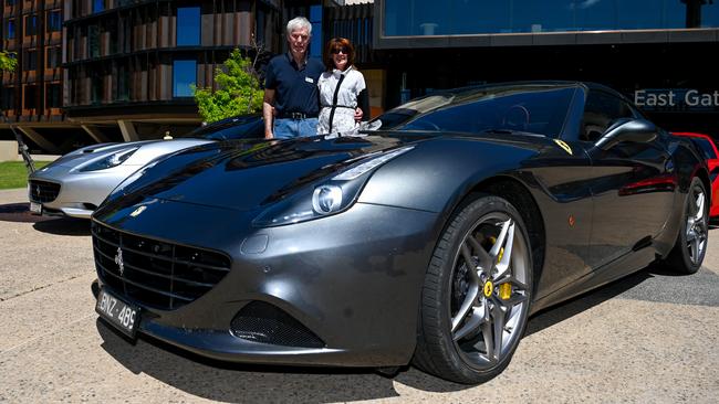 National Ferrari Owners club meet at Adelaide Oval. Photo: Naomi Jellicoe