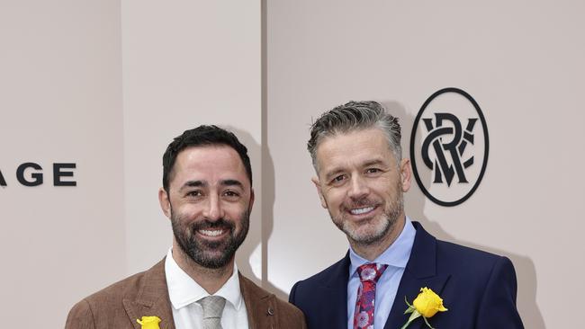 FILE - MAY 1, 2023: MasterChef judge Jock Zonfrillo has died at the age of 46. MELBOURNE, AUSTRALIA - NOVEMBER 01: Andy Allen and Jock Zonfrillo during 2022 Melbourne Cup Day at Flemington Racecourse on November 1, 2022 in Melbourne, Australia. (Photo by Sam Tabone/Getty Images)