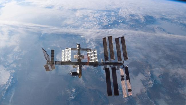 The International Space Station as seen from the US space shuttle Atlantis. (Photo by Handout / NASA / AFP)