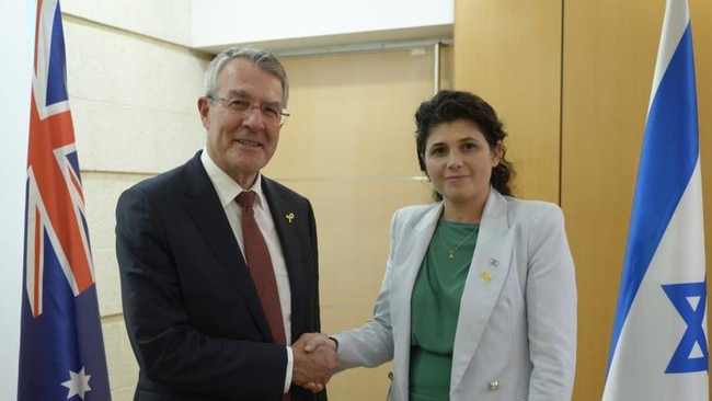 Attorney-General Mark Dreyfus meets Israeli Deputy Foreign Affairs Minister Sharren Haskel. Picture: X