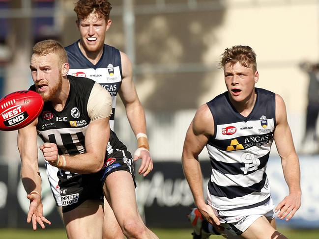 SANFL, Port Adelaide v South Adelaide at Alberton Oval. [PIC] Port's Andrew Moore picture: Bianca De Marchi