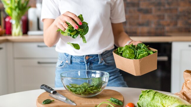 Baby spinach leaves add some colour and nutrients. Image: iStock