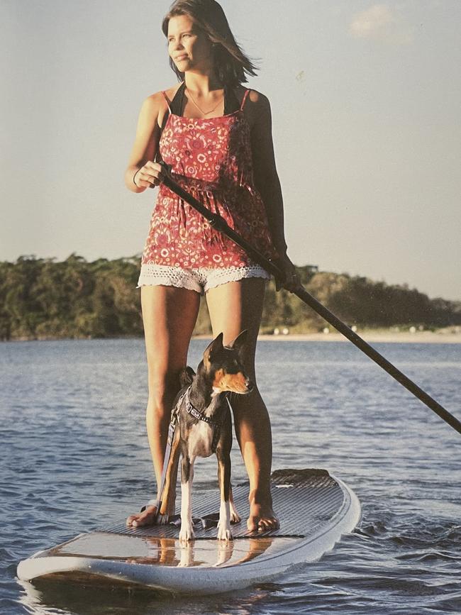 The original photo of the dog at Narrawallee Inlet- where dogs are banned. Picture: supplied