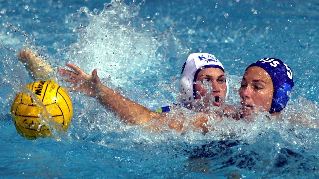 Bronwyn Mayer competing in Australia’s match against Kazakhstan at the Sydney Olympics.