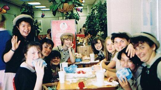 Julie Goodwin, far right, at Mt Colah McDonald's