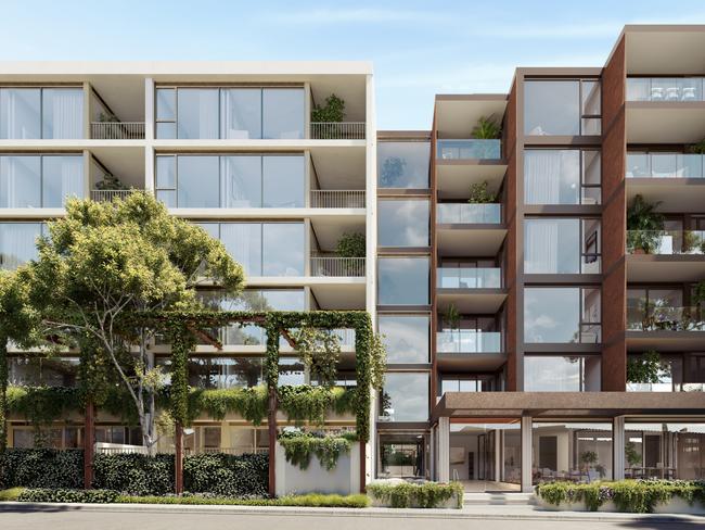 Architect render of the exterior of 1 York St, Geelong.