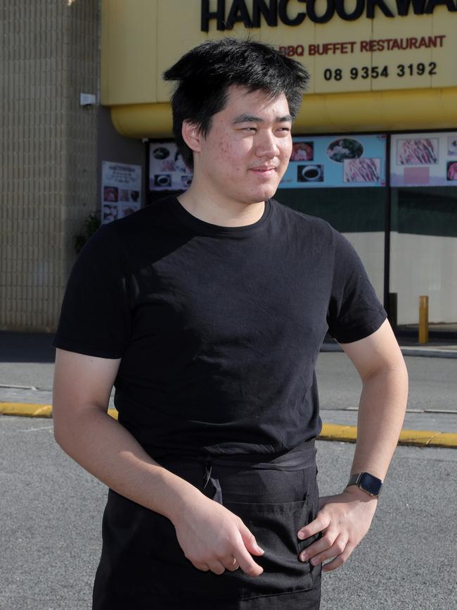 John Chi, a restaurant worker who witnessed the shooting from the restaurant Hancookwan Korean BBQ. Picture: NCA NewsWire/Philip Gostelow