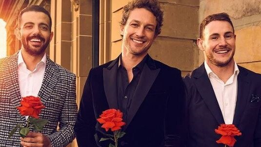 Wesley Senna Cortes, Ben Waddell and former Western Downs rugby league player Luke Bateman have been revealed by Channel 10 as the new stars of The Bachelor season 11. Picture: Channel 10