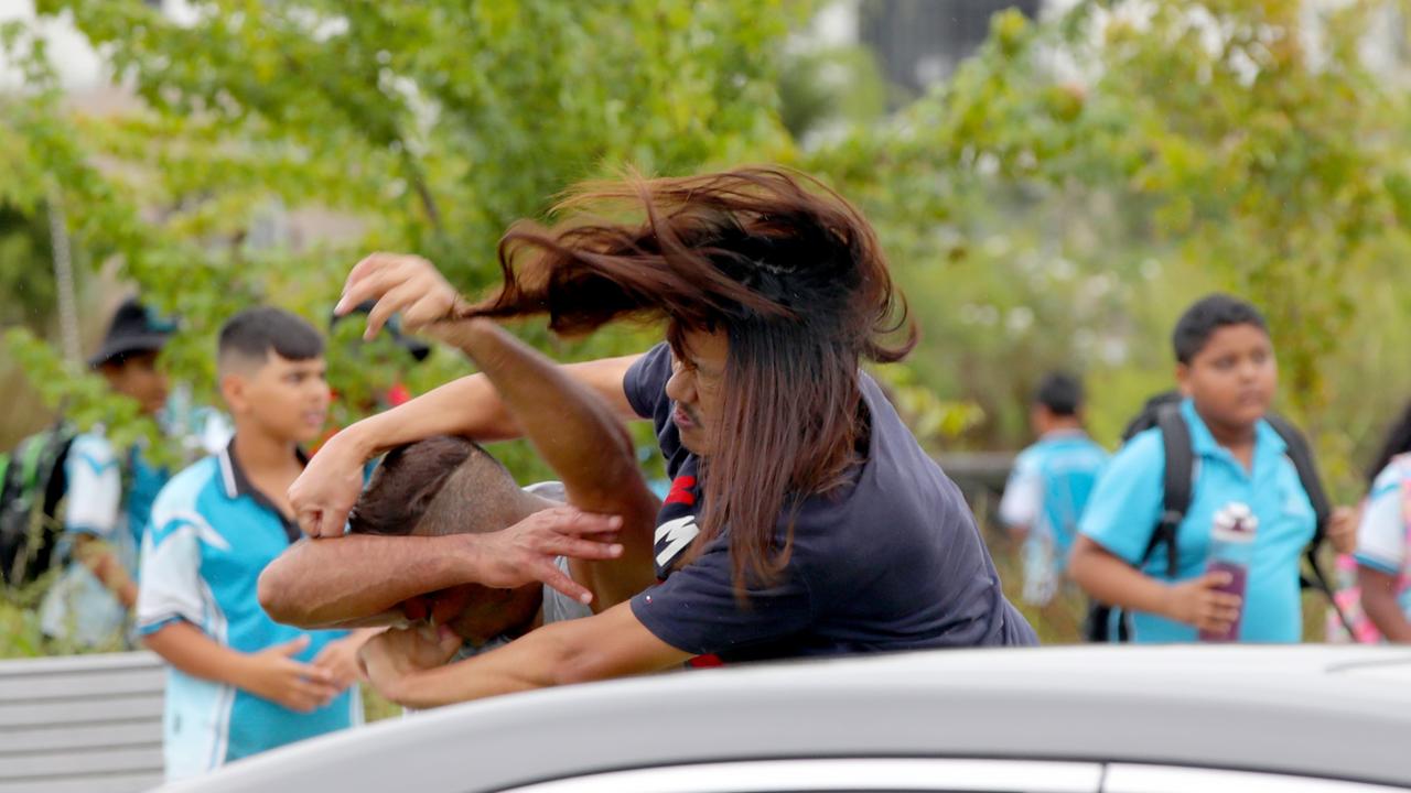 Two men came to blows while waiting to pick up their children from Northbourne Public School in Marsden Park. Picture: Toby Zerna