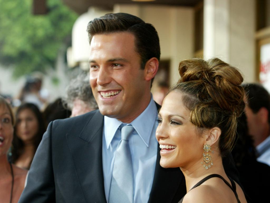 Jennifer Lopez and actor Ben Affleck in 2003.