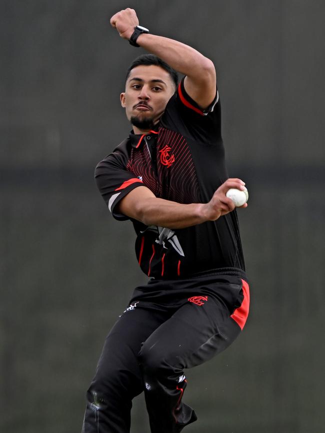 Musa Hussain in action for Essendon. Picture: Andy Brownbill