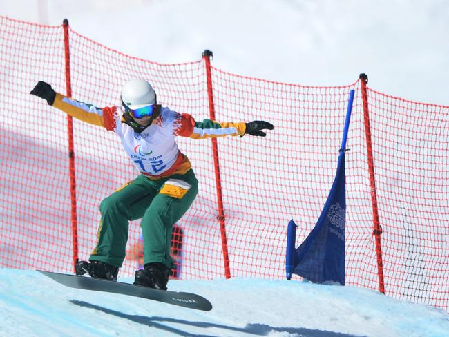 Joany Badenhorst competing in Sochi before her crash.