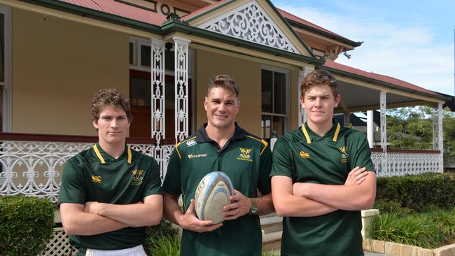 Villanova College is celebrating the return of Ben Mowen, middle, is Gus Godwin and Tom Twadell