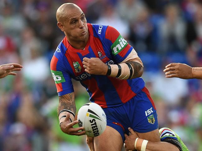 Jeremy Smith of the Knights in 2016 is a Coombabah graduate. Picture: AAP Image/Dan Himbrechts