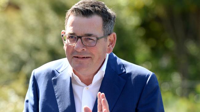 MELBOURNE, AUSTRALIA - NewsWire Photos SEPTEMBER 26, 2023: Victorian Premier Daniel Andrews announces his resignation at Parliament House in Melbourne. Picture: NCA NewsWire / Andrew Henshaw