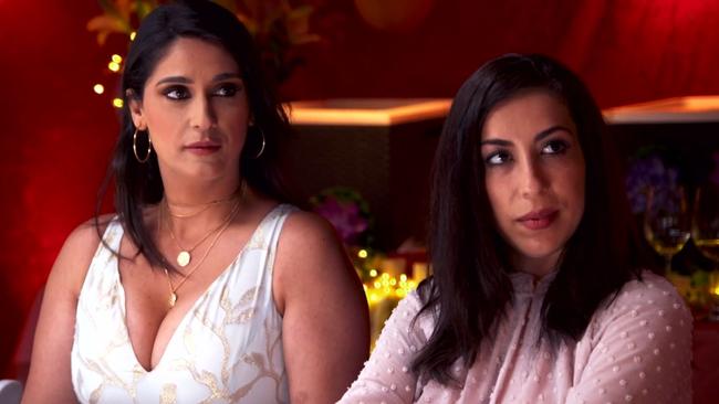 Sonya and Hadil were excused from the table last night. Picture: Channel 7