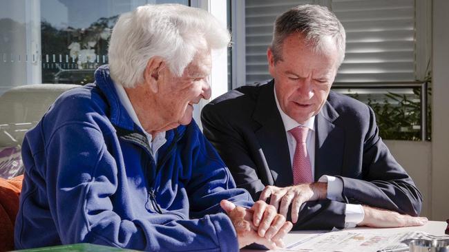 Bob Hawke and Bill Shorten met shortly before Mr Hawke died. Picture; AAP.